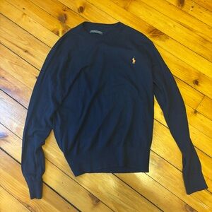 Navy Polo Ralph Lauren Cotton Cashmere Sweater